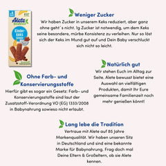 Alete consciemment Chocolat avec biscuits pour enfants, à partir du 8ème mois, Mère et Enfant Naty Shop