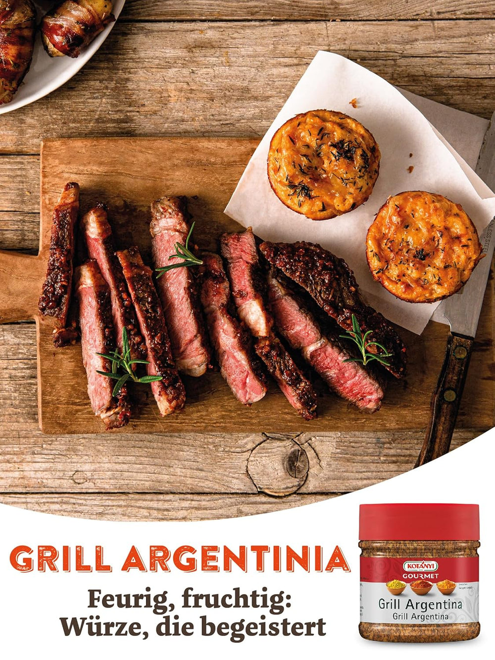 Kotanyi Gourmet Grill-Argentine Gewürzzubereitung, avec Paprika, Pfeffer, Coriandre et plus, fruchtig-épicé, 400ccm, 285 g