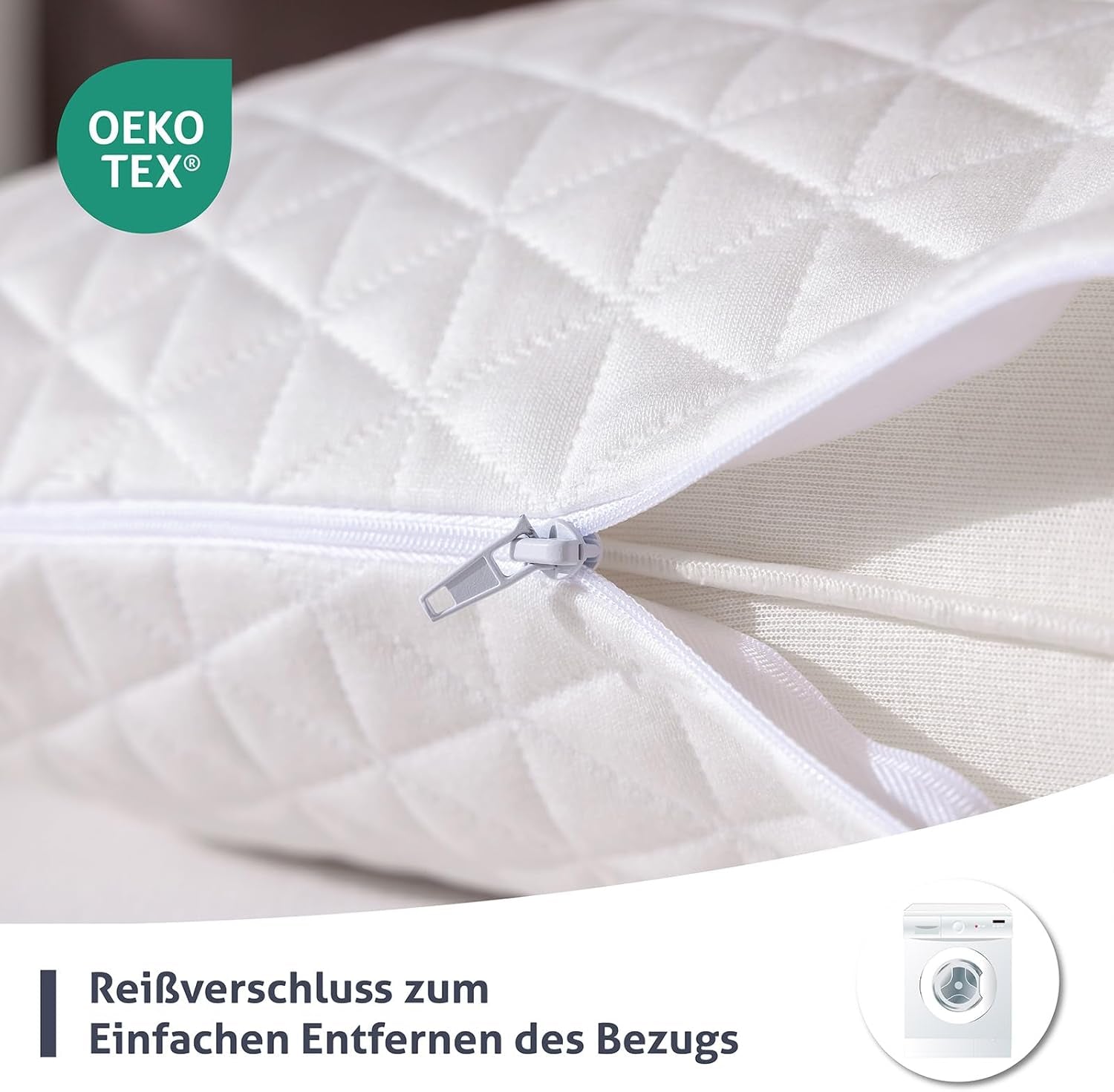 Pernă EGO HOME din spumă cu memorie 40x80 cm cu spumă cu memorie mărunțită - Pernă respirabilă, ergonomică pentru susținerea gâtului, pentru cei care dorm pe o parte, pe spate sau pe burtă - Certificată Oeko-Tex - Husă lavabilă