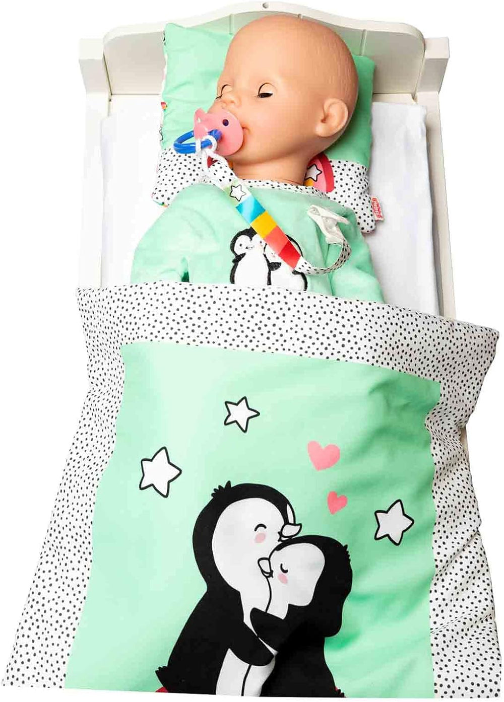 Heless 2181 - Barboteuse pour chiots au design Pinguin Pünktchen, en velours doux avec adhésif de haute qualité, taille 35 - 45 cm