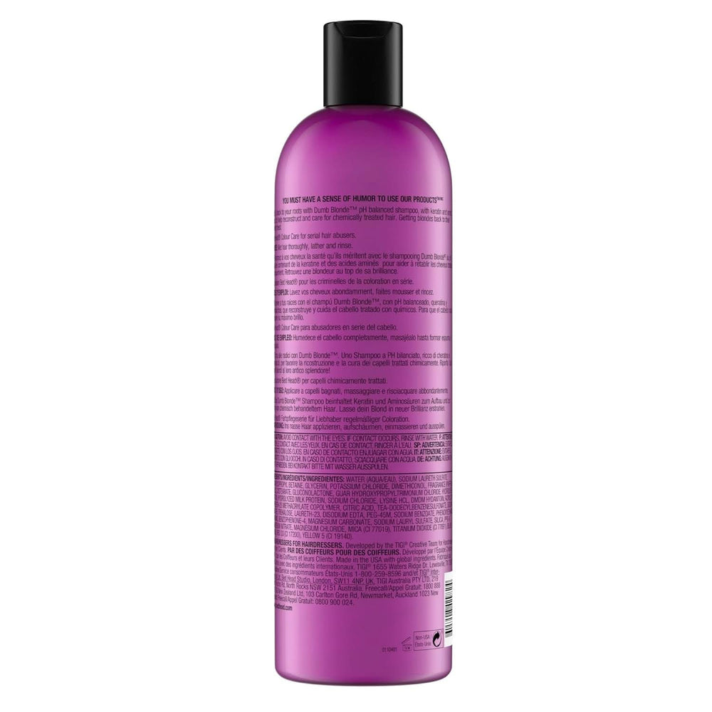 Bed Head de TIGI Dumb Blonde, shampoing pour cheveux traités chimiquement, 750 ml Douche et bain Naty Shop