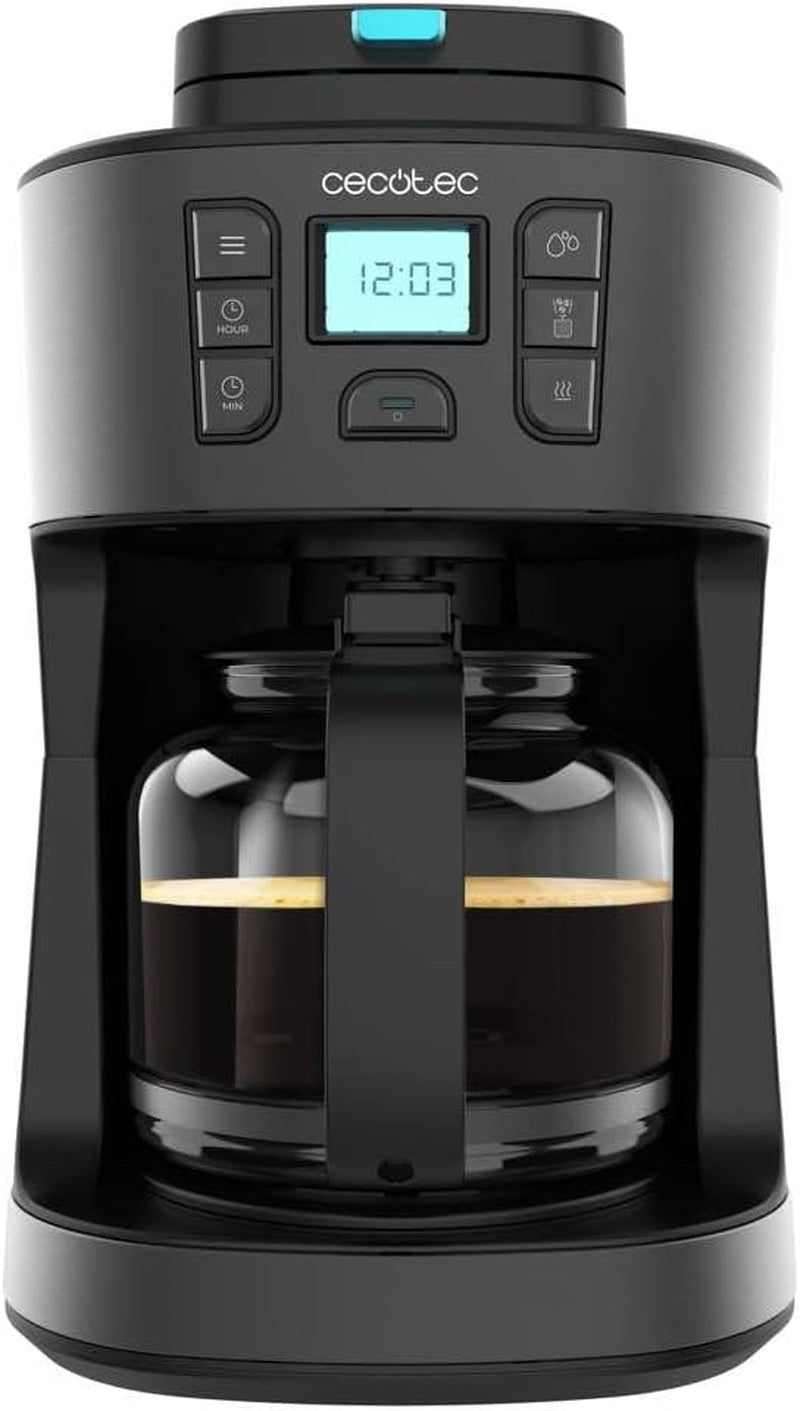 Expresso avec filtre Cecotec Coffee 66 Drop and Touch, puissance 950 W, 1,5 L, 12 tasses, écran tactile, carafe en verre, minuterie 24 heures, 6 interrupteurs, filtre à mailles réutilisable