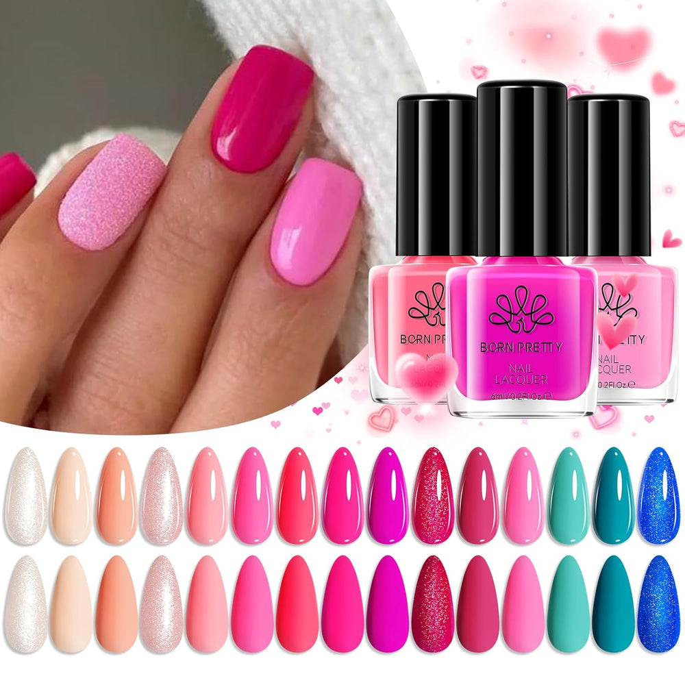 Vernis à ongles à paillettes Born Pretty, vernis à ongles noir brillant à paillettes arc-en-ciel Super Shine