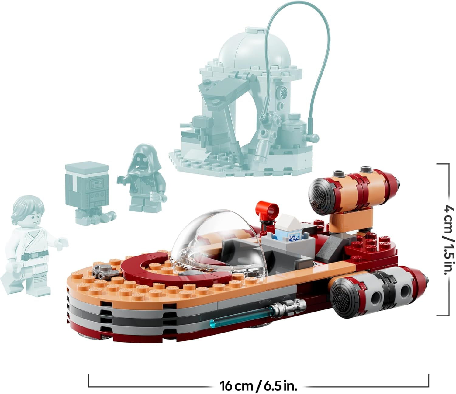 LEGO Star Wars 75420 SMART Play : Luke's Landspeeder - Compatible Interaktives Spielzeug inkl. Figurine SMART Tag et Luke Skywalker - Idée cadeau pour les fans de garçons, de filles et d'Erwachsene à partir de 6 ans