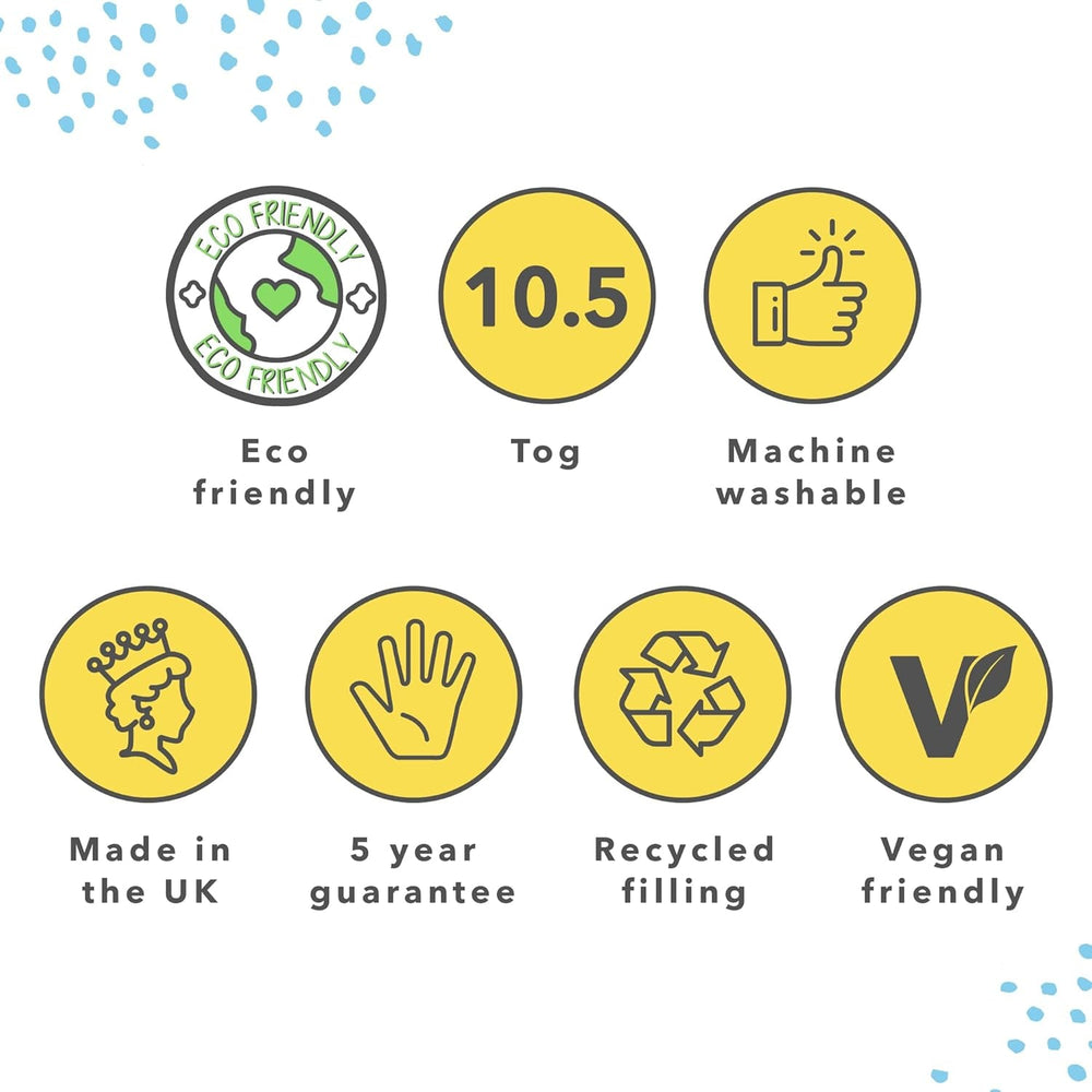 Plapumă Snug Just Right, 10.5 tog, fibră goală, alb, pat dublu Plapumi si pilote Naty Shop