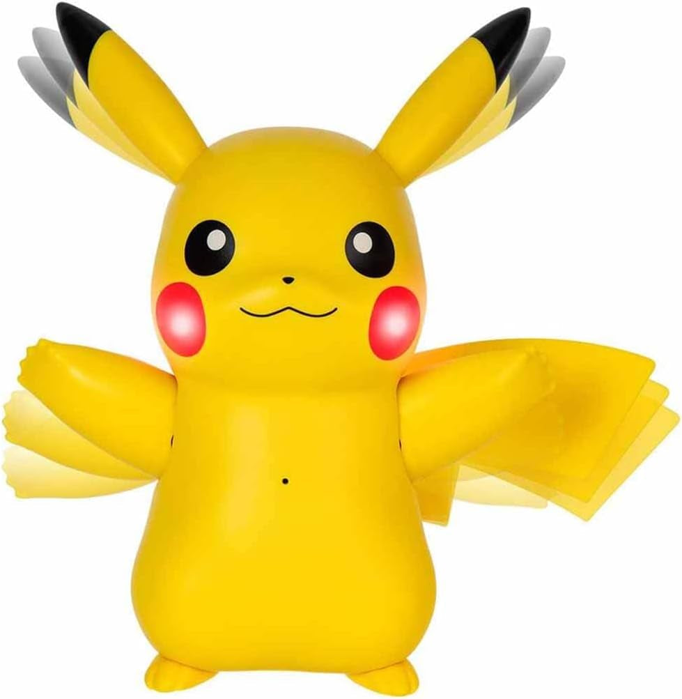 Pokémon PKW3330 - Deluxe Mon Partenaire Pikachu, Pikachu Officiel avec lumière, son et mouvement Figurines Naty Shop