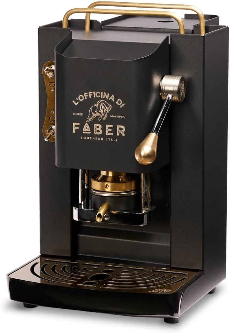 Machine à expresso Faber Pro Deluxe en laiton avec capsules en papier Ese 44 mm