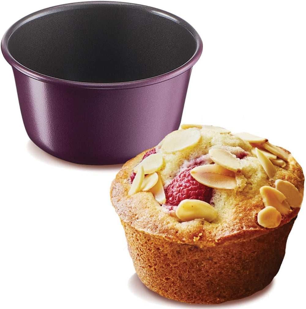 Tefal Creabake Muffins Creabake Backformen, 7,5 cm, Antihaftbeschichtung, Stapelbares System, Kreative Rezepte Für Süßigkeiten Und Salade, Einfaches Backen, Eisenfarben Moules et plaques pour la cuisson Naty Shop