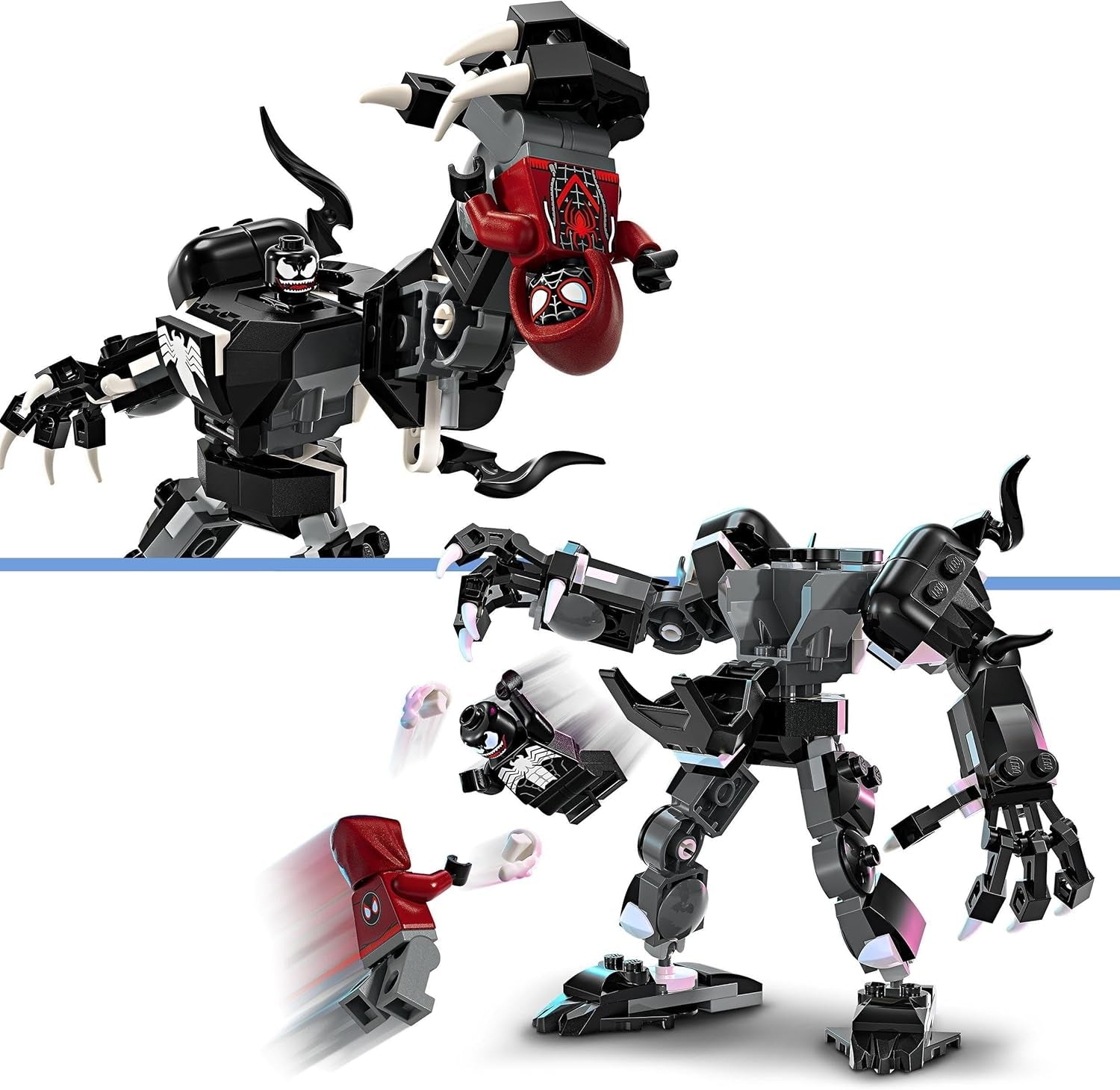 LEGO Marvel Venom Mech contre. Miles Morales Figurines mobiles pour enfants Spider-Man Set avec mini figurines Superhero Duel Jouet Cadeau pour garçons et filles de 6 ans 76276 Jeux de construction Besuche den LEGO-Store