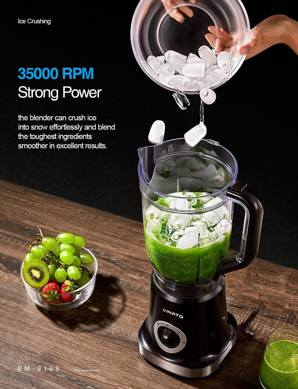 Mixer, Standmixer Mit 4 Klingen Mixer Für Smoothies, Milchshakes Und Säfte,Blender Mit Edelstahlklingeneinheit, Sicherheitsschalter Bucatarie Naty Shop