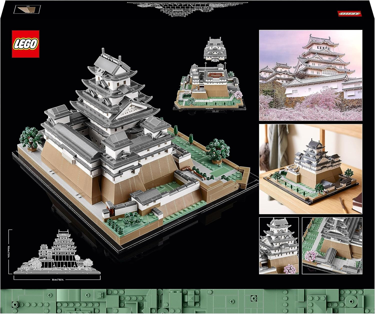 LEGO Architecture Château de Himeji, kit de modèle adulte, collection Landmark, ensemble de fans de jardinage créatif et de culture japonaise avec cerisier en fleurs, cadeau pour lui et elle 21060 Ensembles de construction Besuche den LEGO-Store