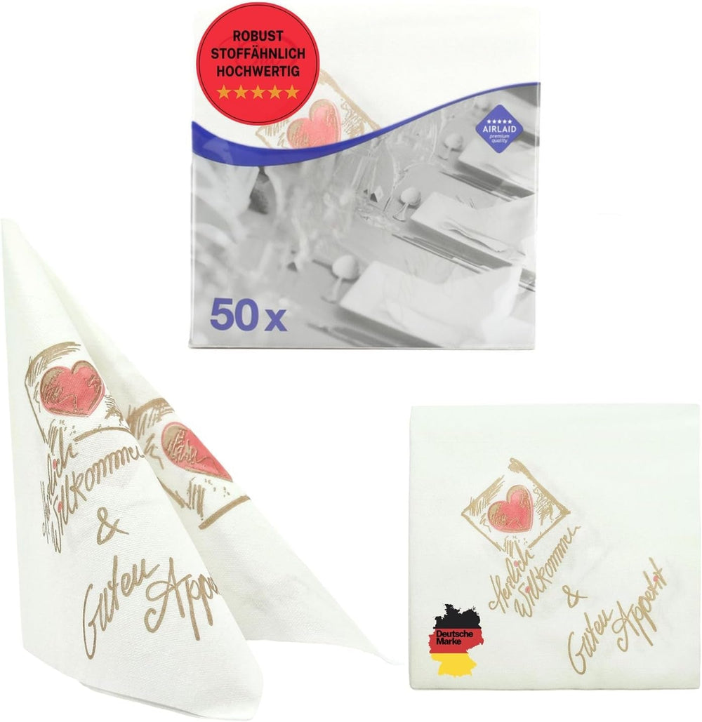 50 Serviettes Aroba Airlaid Aspect Textile 19 COULEURS 40X40 Cm 1/4 Pli Serviettes de Mariage Aspect Textile de Haute Qualité pour Anniversaires Hôtel Restauration Vacances Noël Mariage Rose