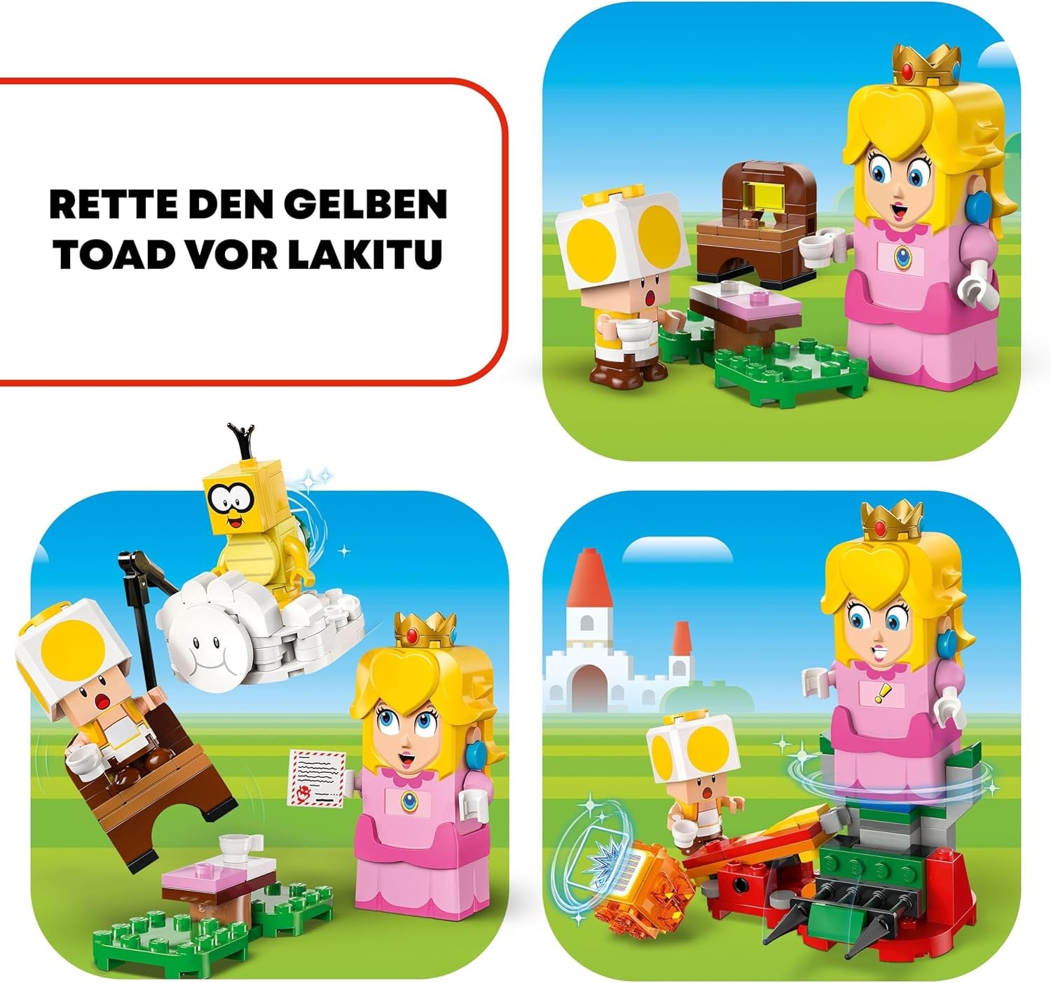 LEGO Super Mario Adventures With Interactive Peach, set de jeu pour enfants avec crapaud jaune, cadeau Nintendo pour garçons, filles et tous les joueurs à partir de 6 ans 71441 Jeux de construction Besuche den LEGO-Store