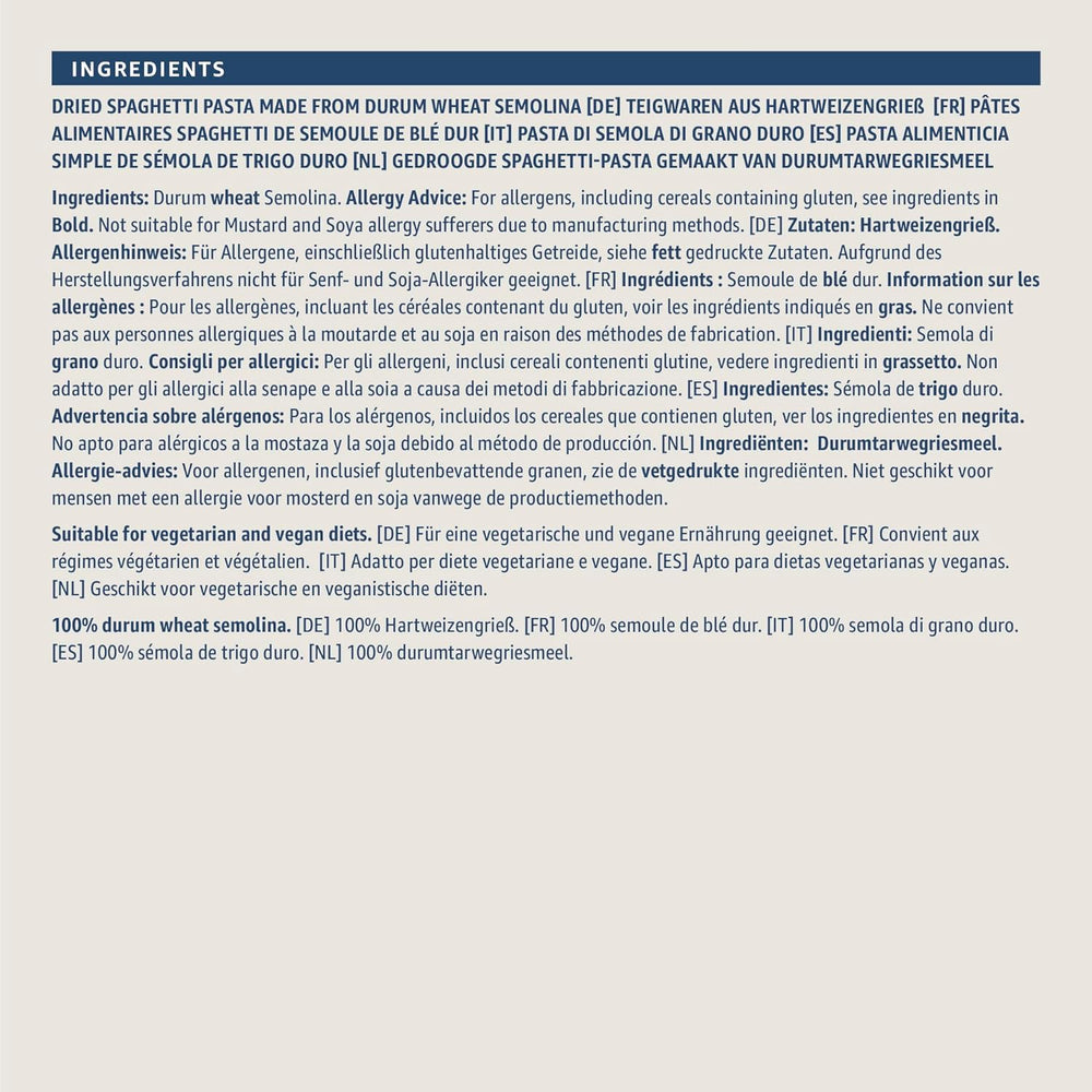 Spaghettis d'Amazon, 500g