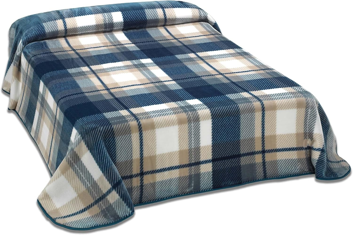 MANTAS MORA Pătură imprimată, volum mare, 100% poliester, 450 G/M², moale, pentru toamnă/iarnă, Design Harmony K60, 260 X 240 cm, pentru paturi cu 160/180 cm, albastru Plapumi si pilote Naty Shop Albastru 260X240Cm - Cama De 160/180Cm