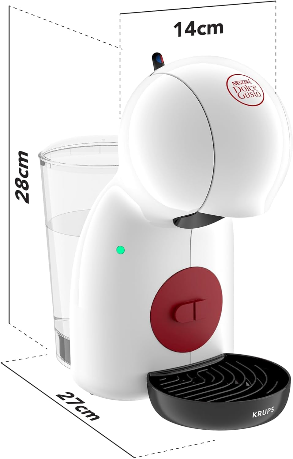 Machine à expresso manuelle avec capsules NESCAFÉ DOLCE GUSTO PICCOLO XS de KRUPS, blanche