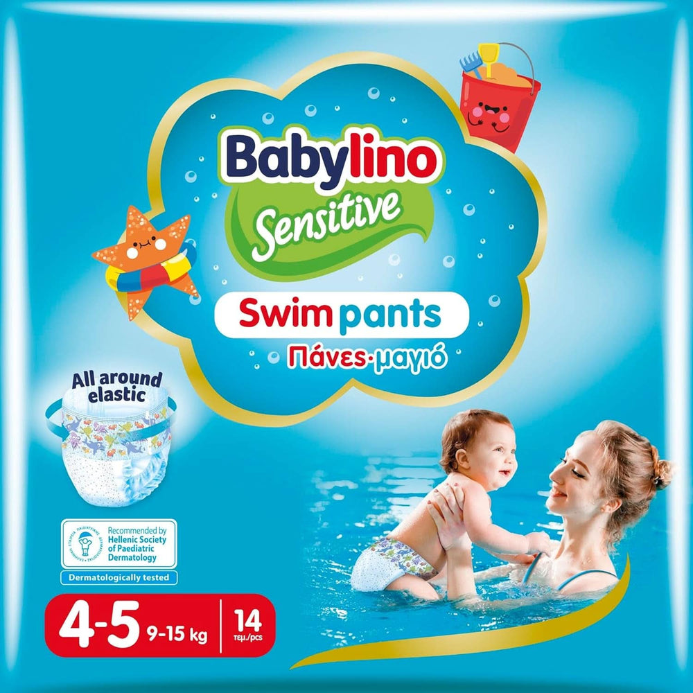Pantalons de natation sensibles, couches pour la mer et la piscine Mère et Enfant Naty Shop Taille 4/5 (14 pièces)