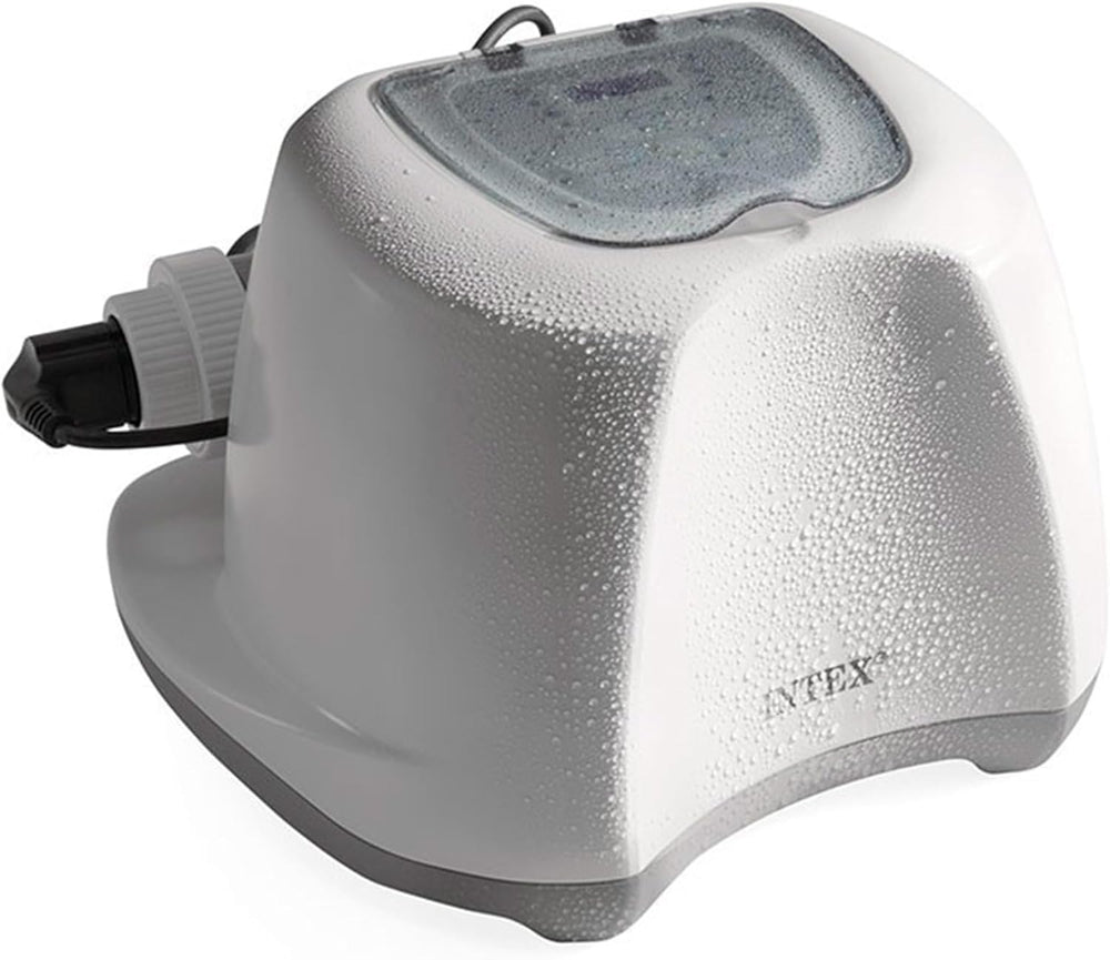 Intex 26670 Krystal Clear Système de filtration d'eau salée pour pompe de filtration 2650-12112 L/h pour petites piscines jusqu'à 56800 L Plastique Blanc