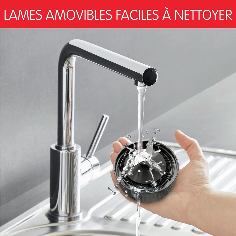 Blender Pulseo LM17GD, 400 W, 4 lames, 700 Ml, récipient Portable 600 Ml cuisine Naty Shop