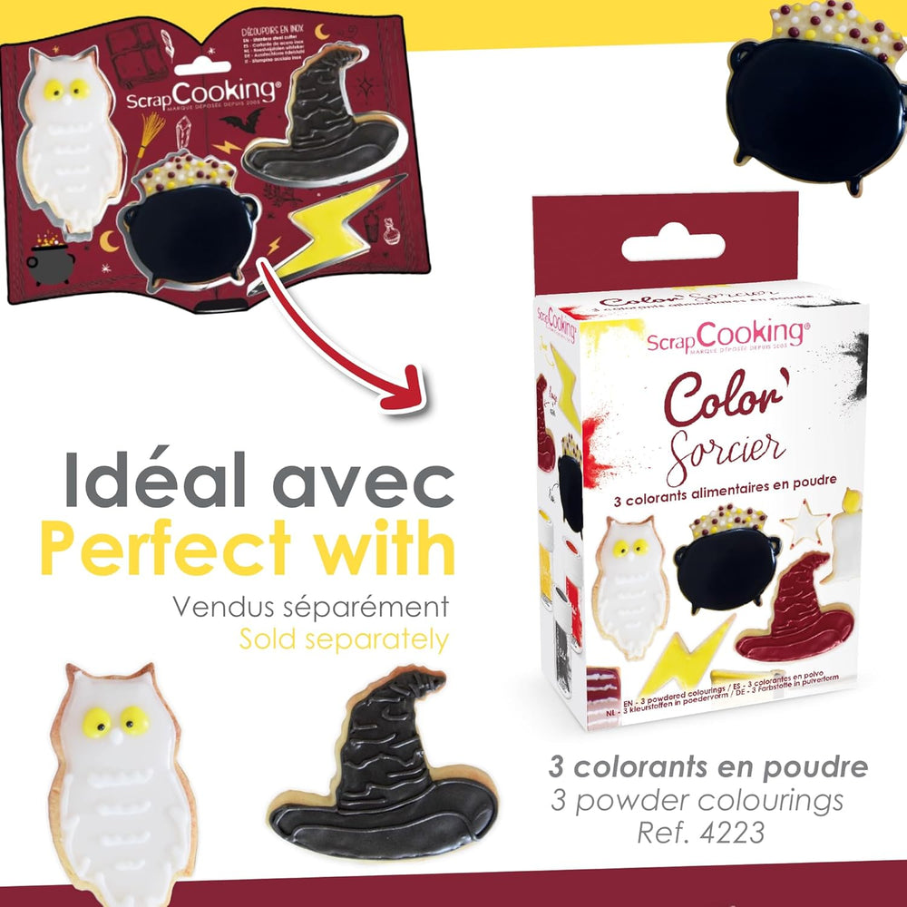 ScrapCooking Emporte-pièces en Acier Inoxydable 4 pièces Accessoire de pâtisserie décoration d'anniversaire - 2071