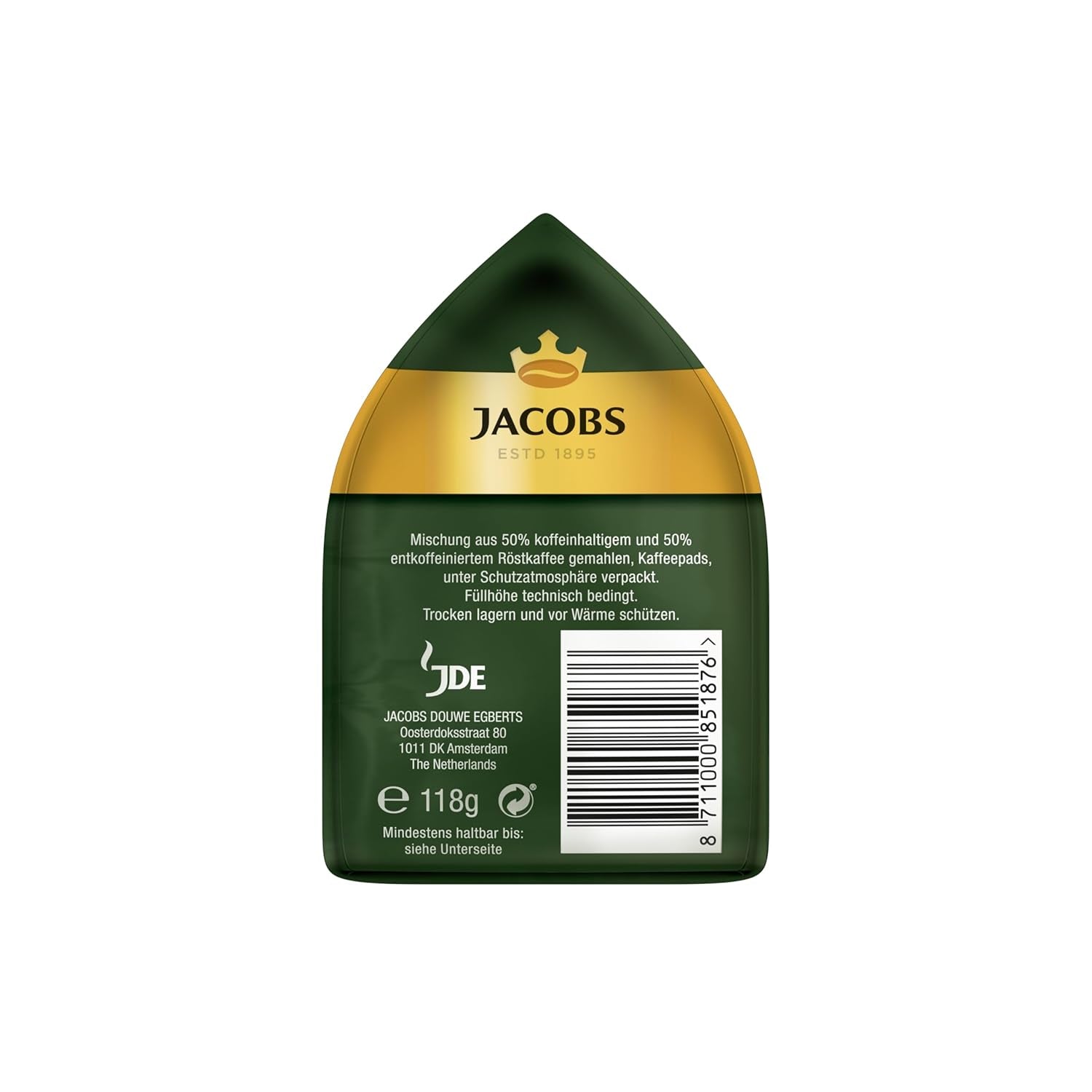 Jacobs Crema Balance Pads, Coussinets compatibles Senseo, 5 x 18 Getränke, 90 Kaffeepads
