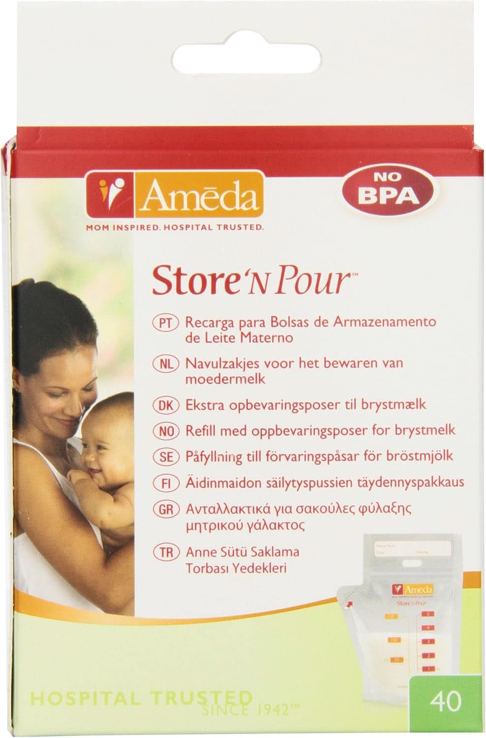 Sachets pour lait maternel - 40 pièces Alimentation et Accessoires d'Allaitement Bebe Naty Shop