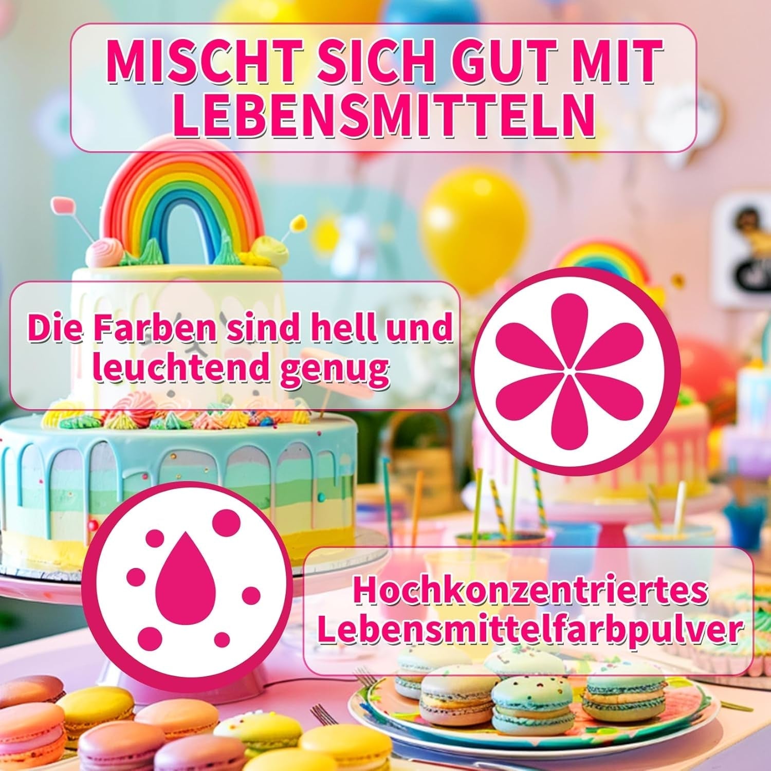 Colorant alimentaire en poudre - 2 couleurs colorant alimentaire hydrosoluble ultra concentré, colorant alimentaire pour fondant, colorant alimentaire, macarons, pâtisserie, colorant alimentaire rouge et noir - 5 g