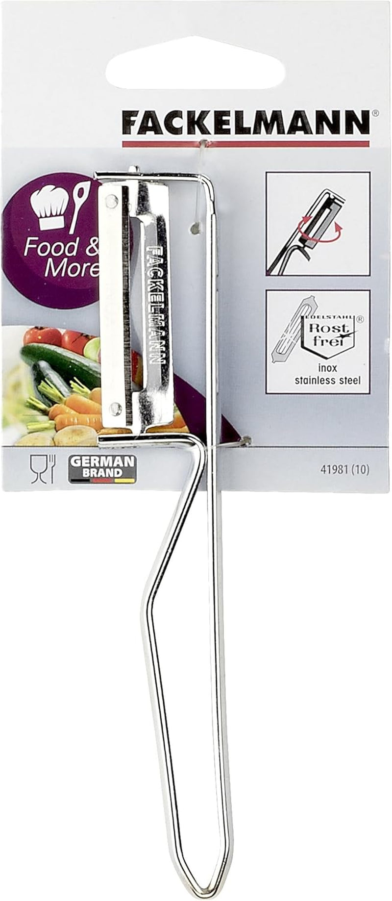 Éplucheur universel Fackelmann, éplucheur à lame en acier inoxydable Naty Shop