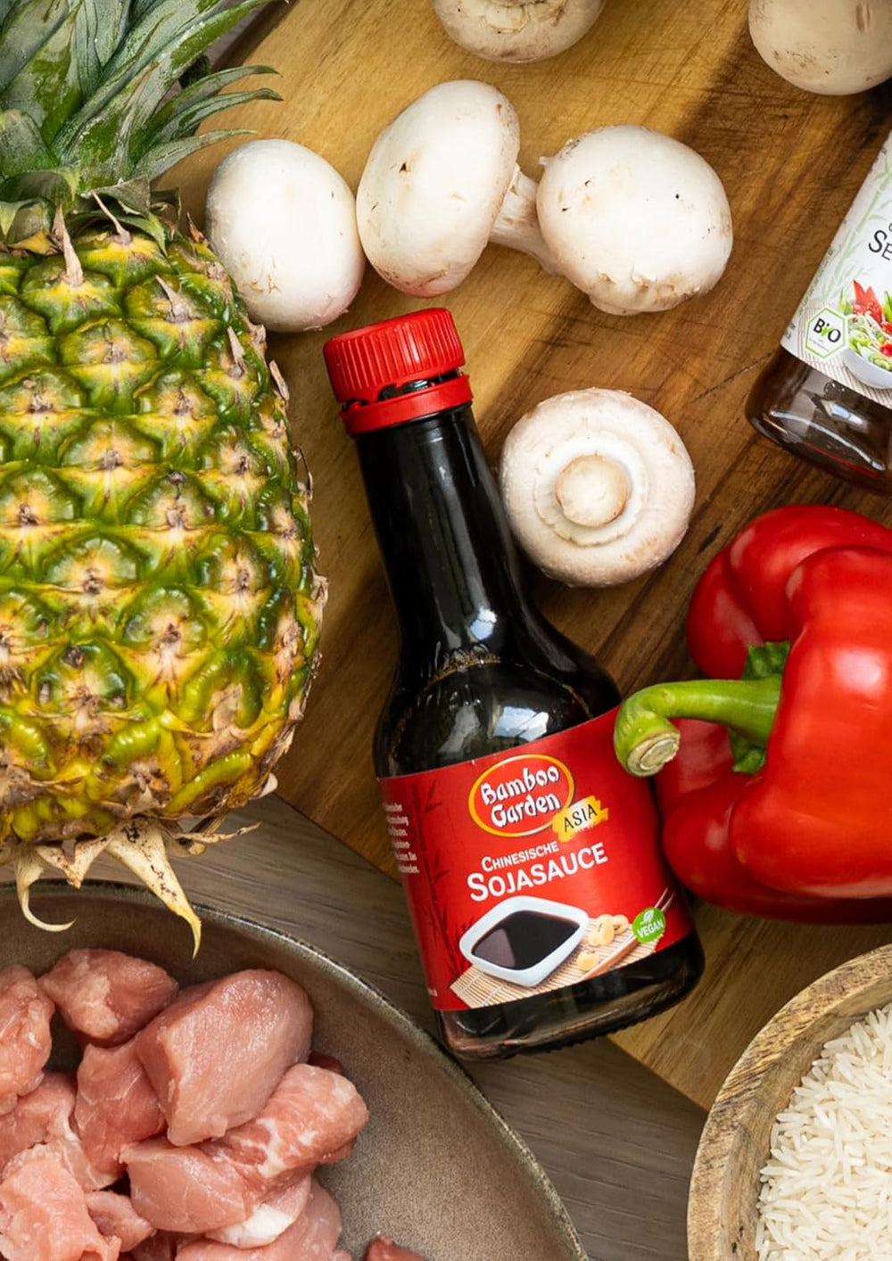 Bamboo Garden - Sauce soja chinoise , Sauce pour viandes, Geflügel, Gemüse und vieles more , 1 x 200 ml (Verpackungsdesign kann abweichen)