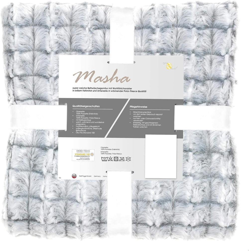 Aqua-Textil Couverture câline moelleuse 150 X 200 Cm Gris Blanc Mélange Peluche Couverture TV Couvre-lit Sherpa Polaire Oeko-Tex Ottawa Lits et Couvertures Besuche den aqua-textil-Store Literie fausse fourrure grise 155 X 220 Cm