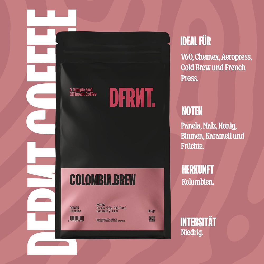 . Colombia Brew 2 x 250 g – Café spécial en Bohnen (85,5 SCA Punkte) – 100 % Arabica de Colombie – Notes florales et fruitées – Idéal pour filtre et infusion froide – Frisch geröstet en Espagne