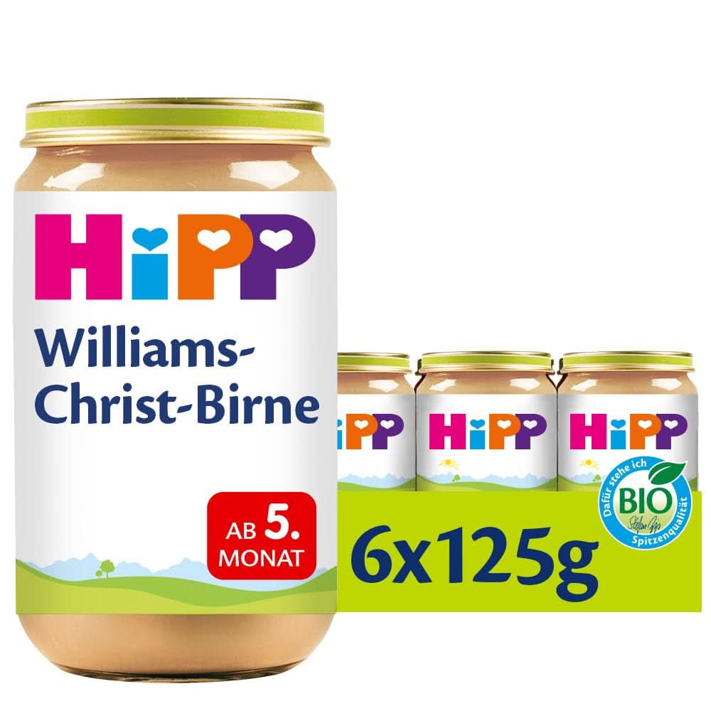 Hipp Fruits, pere Williams-Christ, pachet de 6 (6 X 125 G) Mama si Copilul Naty Shop