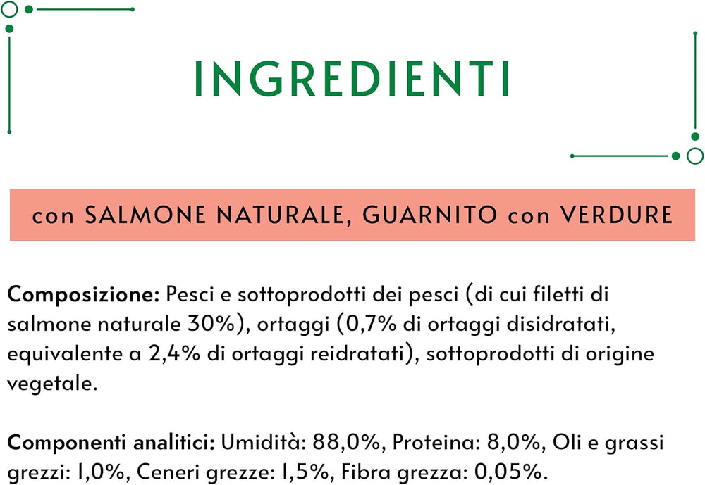 Crystal Delicate Suppenfond für die Katze, mit natural lachs, garniert mit Gemüse, 40 g, 32 Stück