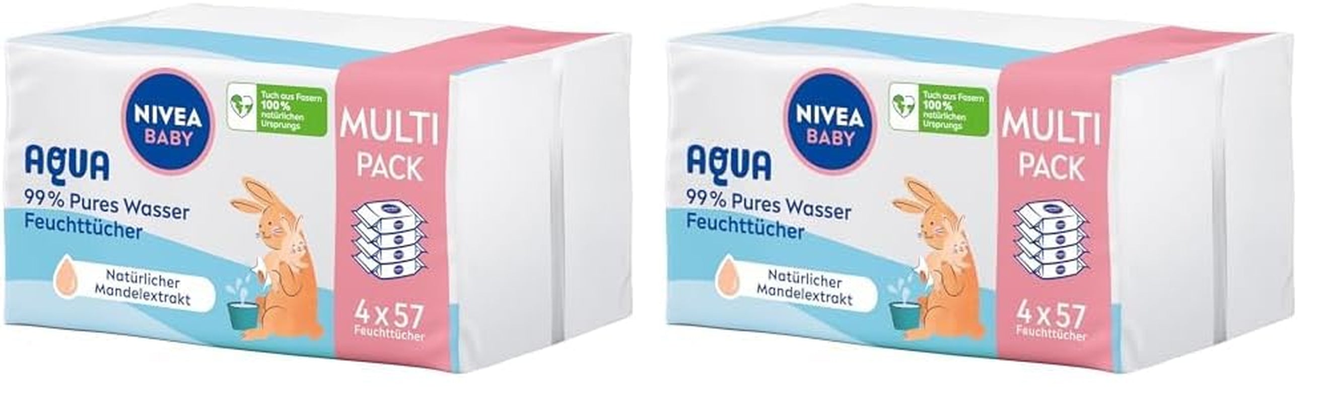 NIVEA Baby Aqua lingettes humides 4x57 pièces