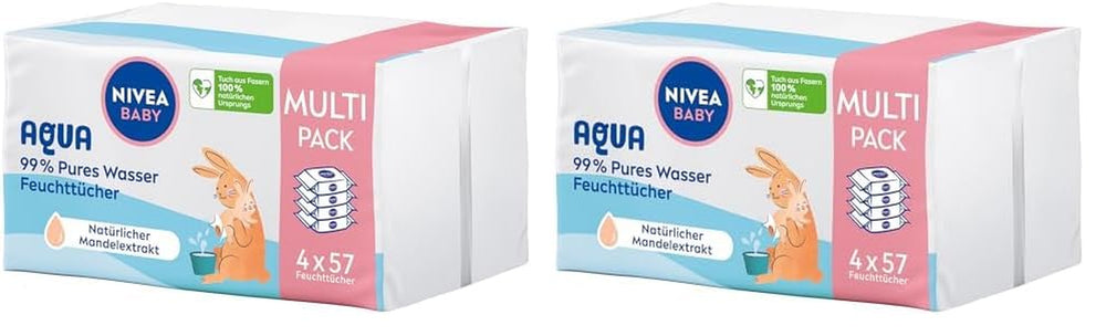 NIVEA Baby Aqua lingettes humides 4x57 pièces