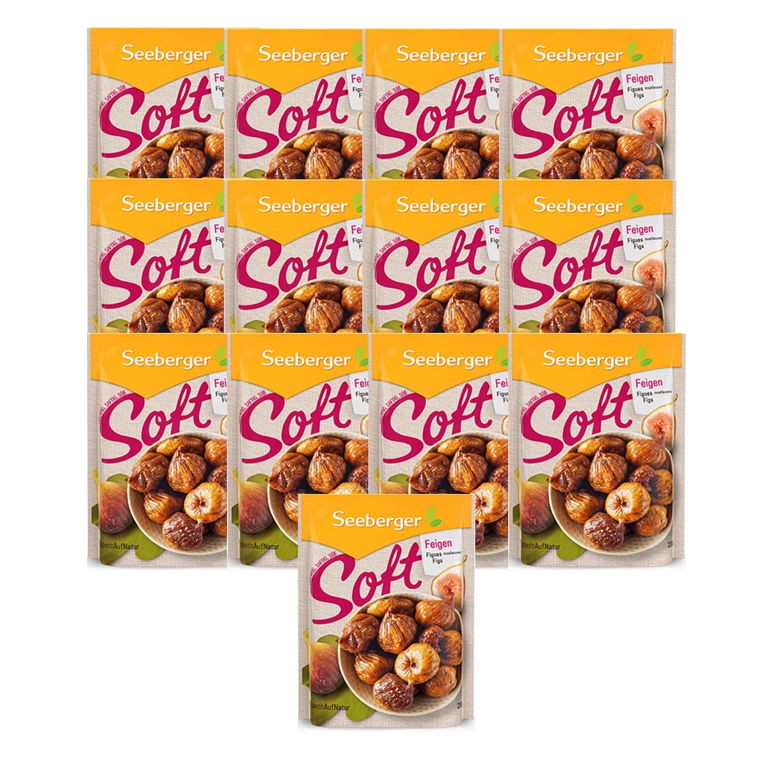 Seeberger Figues de montagne à chair de pierre douces et sucrées au miel - Pour les gourmets soucieux de leur nutrition, 13 x 200 grammes Naty Shop Produits déshydratés