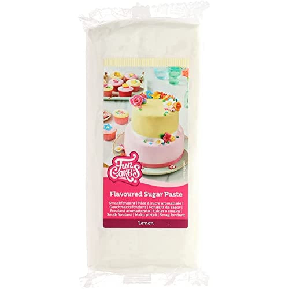 Fondant Funcakes cu aromă de bezea: Ușor de utilizat, fin, flexibil, moale și maleabil, perfect pentru decorarea torturilor, kosher și fără gluten. 1 kg
