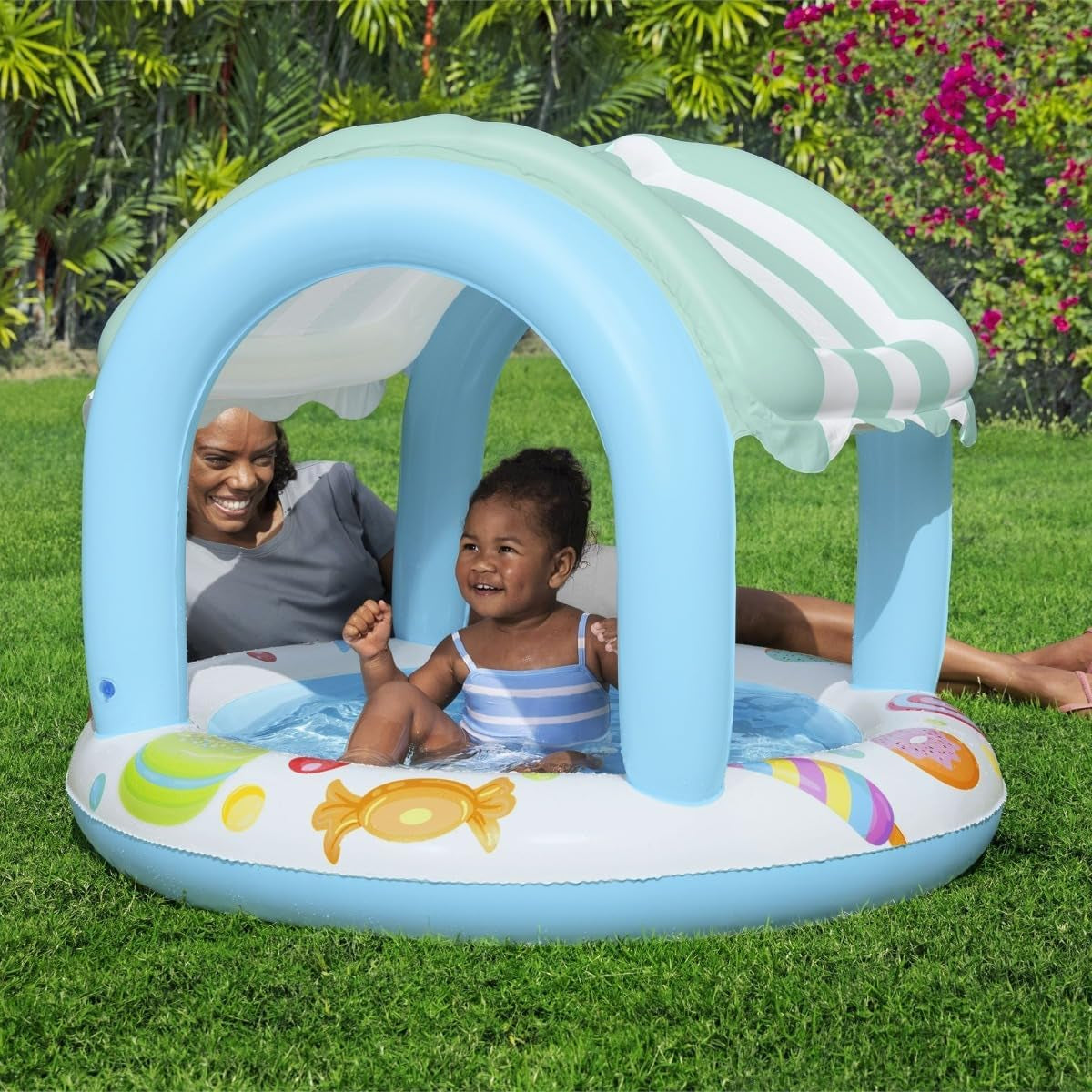 Piscină pentru copii Bestway Sweet Shope cu acoperiș parasolar 104 x 84 cm