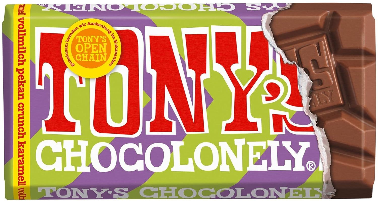 Tony's Chocolonely - Chocolat noir aux amandes et sel marin 90g
