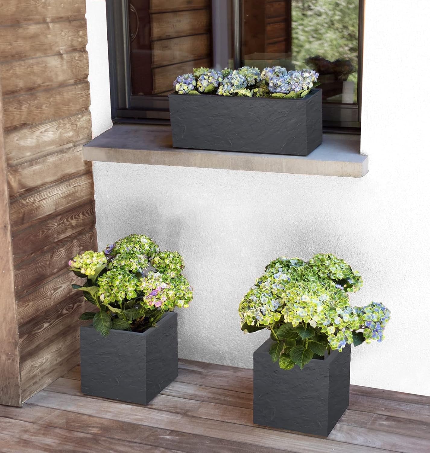 Pot gris anthracite 30 cm