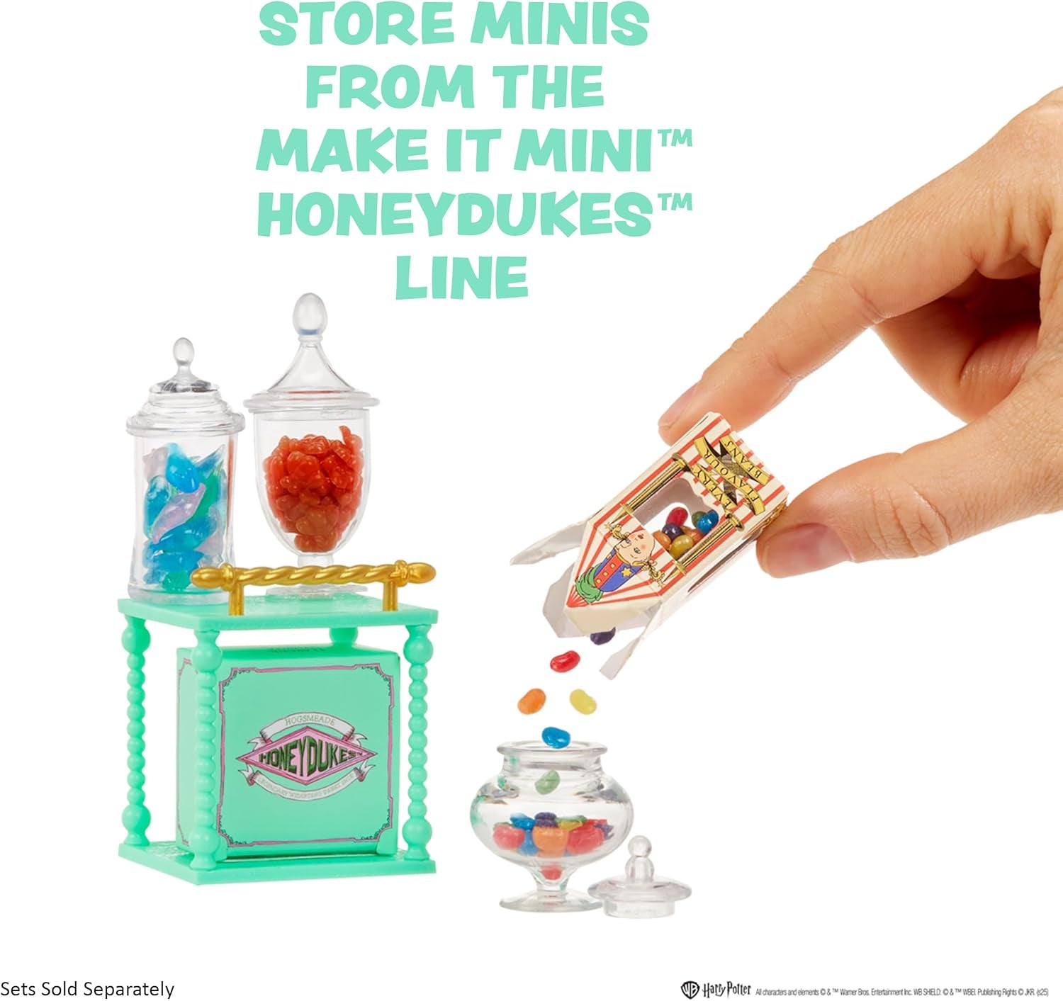MGA's Miniverse Make It Mini Honeydukes Trolley - Mini-Sammlerstücke Harry Potter, 50+ Teile, Kunstharz-Bastelspiel, Nachgebildete Lebensmittel, Für Sammler & Kinder ab 8, Nicht ESSBAR
