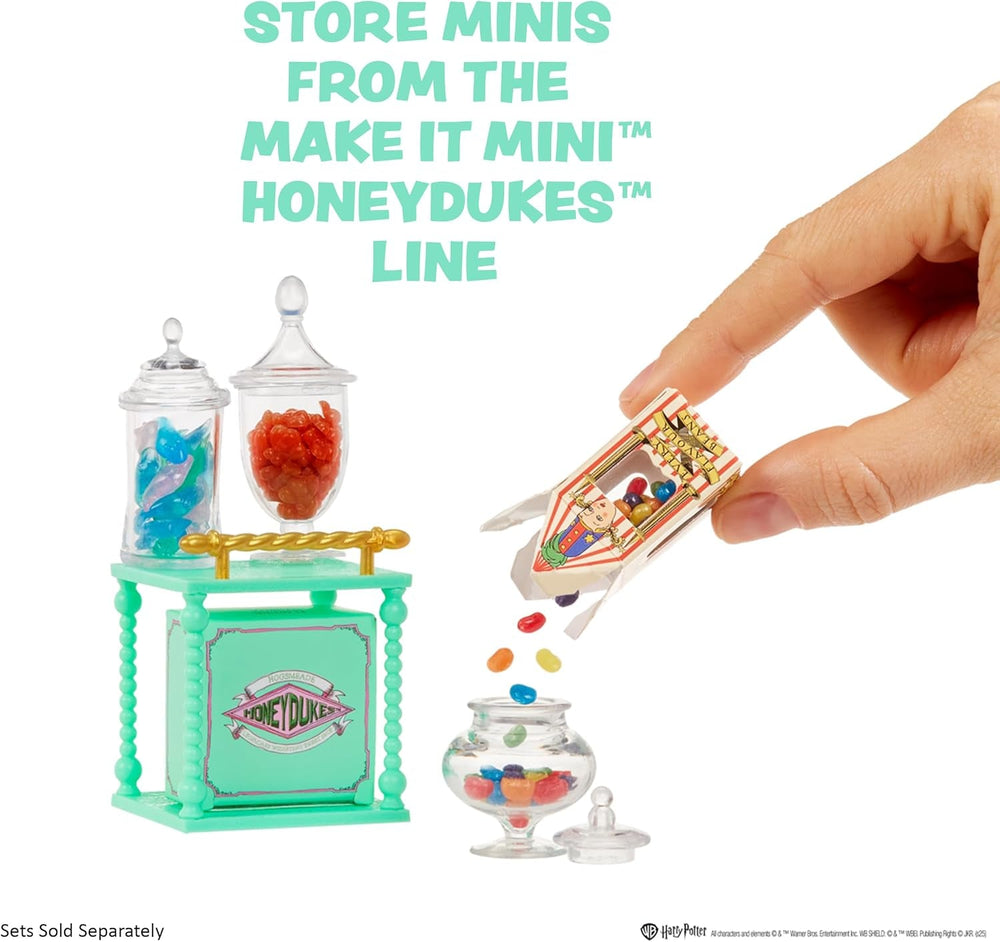 MGA's Miniverse Make It Mini Honeydukes Trolley - Mini-Sammlerstücke Harry Potter, 50+ Teile, Kunstharz-Bastelspiel, Nachgebildete Lebensmittel, Für Sammler & Kinder ab 8, Nicht ESSBAR