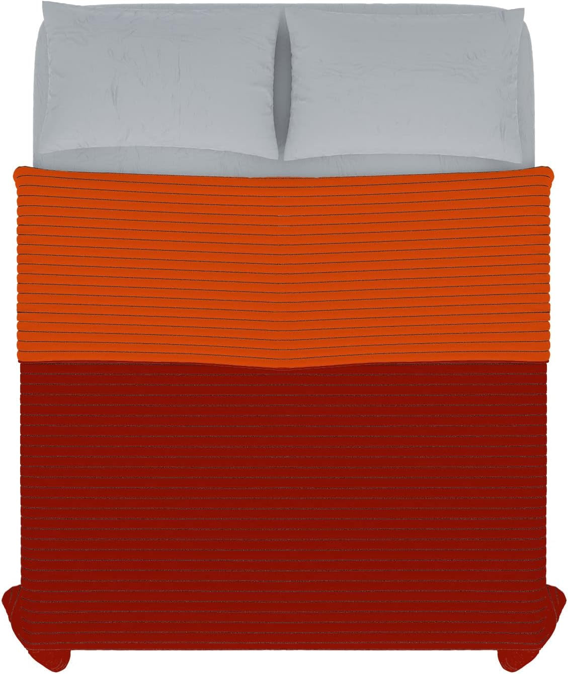 Couette d'été en microfibre orange/rouille pour lit double 250 x 250 cm Couettes et couettes Naty Shop