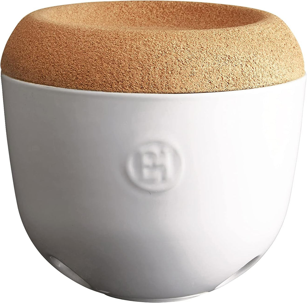 EH348763 Pot à ail, céramique, 14,6 x 14,6 x 13,4 cm, céramique, Grand Cru, 14,6 x 14,6 x 13,4 cm Boîtes de conservation Naty Shop Couleur crème