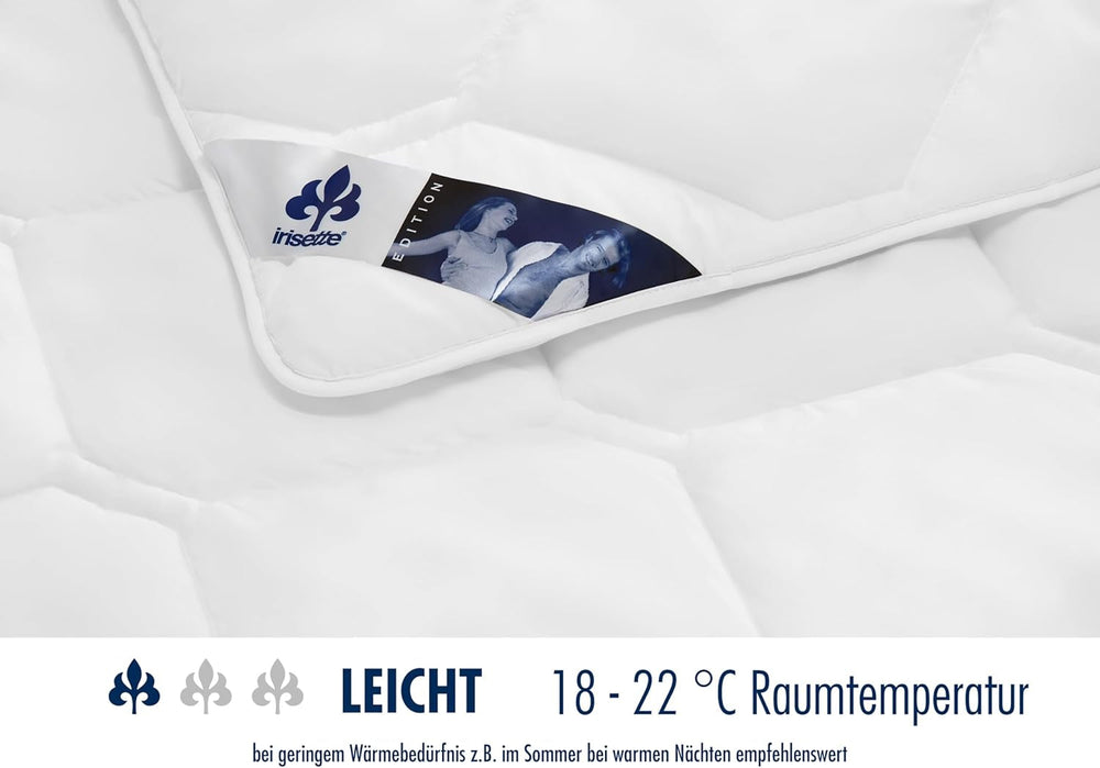 Couette d'été Edition Irisette - Fabriquée en Allemagne - Couette d'été légère avec housse en microfibre douce, 155 X 220 cm, certifiée Öko-Tex Couettes et couettes Naty Shop