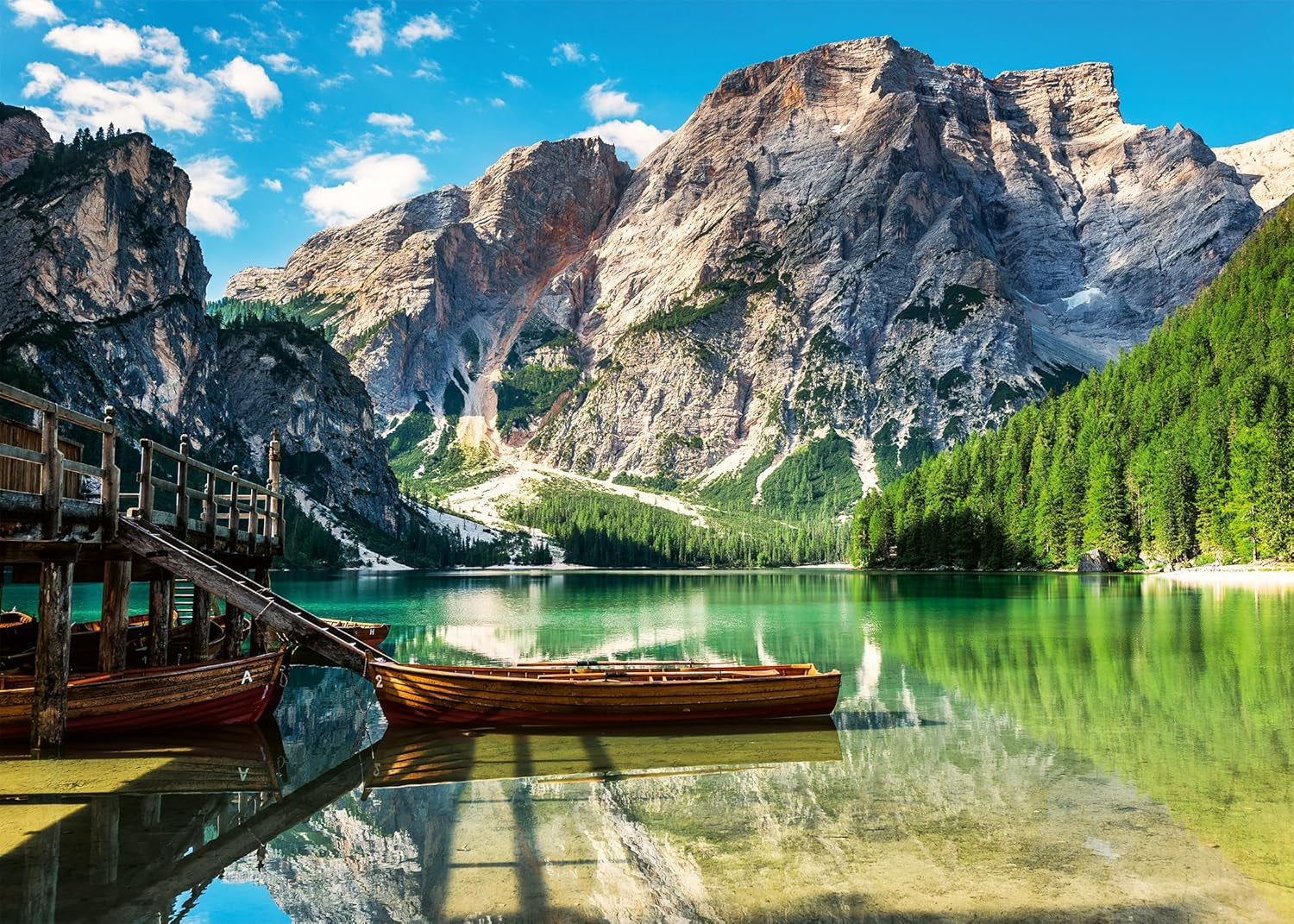Ravensburger Puzzle 12000363 1000 piese - Pragser Wildsee, Dolomiți, Tirolul de Sud - puzzle jigsaw pentru adulți și copii cu vârsta de 14 ani și peste, puzzle cu motiv de peisaj, [Exclusiv pe Amazon] Puzzle Naty Shop Peisaj pitoresc