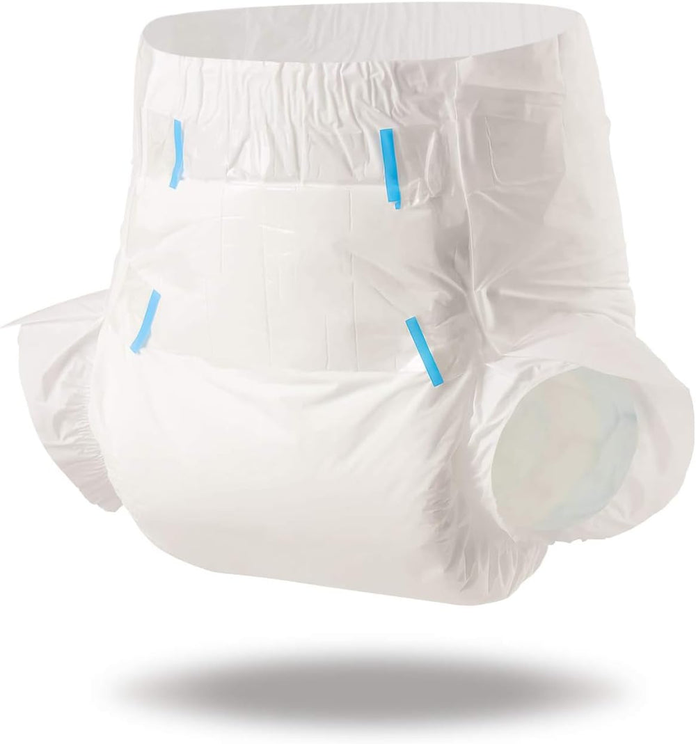 CutiePlusU Couches pour adultes, surface sèche, absorption maximale pendant la nuit, couches jetables pour incontinence – bleu, rose, blanc, lot de 3 (moyen 71-96 cm)