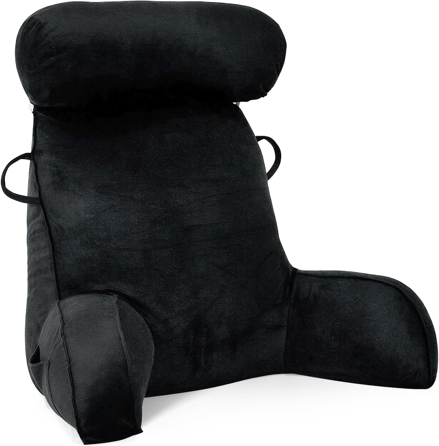 Pernă de citit XL pentru pat și canapea cu rolă detașabilă pentru gât, pernă ideală pentru spate pentru adulți cu spumă cu memorie pentru citit confortabil, lucru, joacă, vizionat la televizor, relaxare (gri)