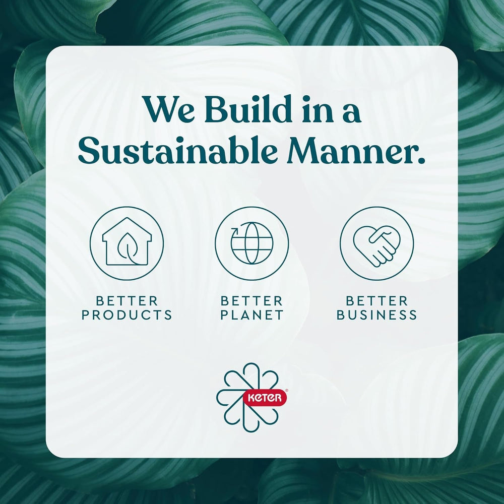 Keter Urban Bloomer Pot de jardin surélevé et herbes aromatiques avec jauge d'arrosage automatique et bouchon de vidange Gris foncé