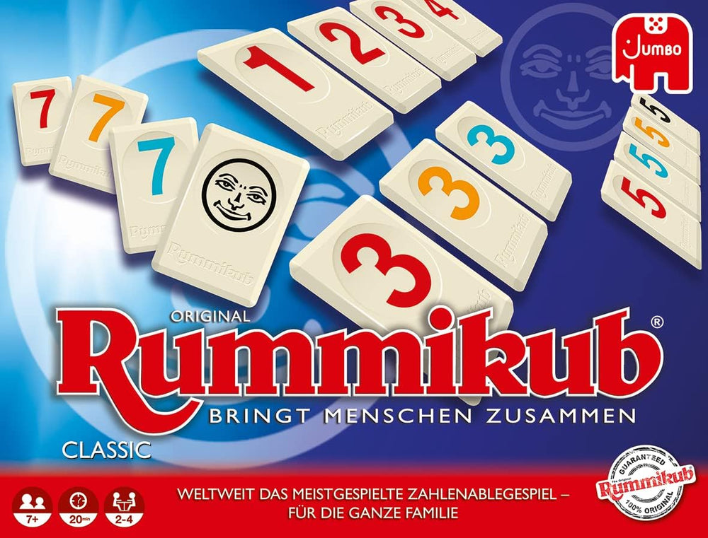 Jumbo Spiele Original Rummikub Classic - der Spieleklassiker unter den Gesellschaftsspielen - pour les enfants et les enfants à partir de 7 ans JUM17571 Multicolore 2,7 x 3,7 cm